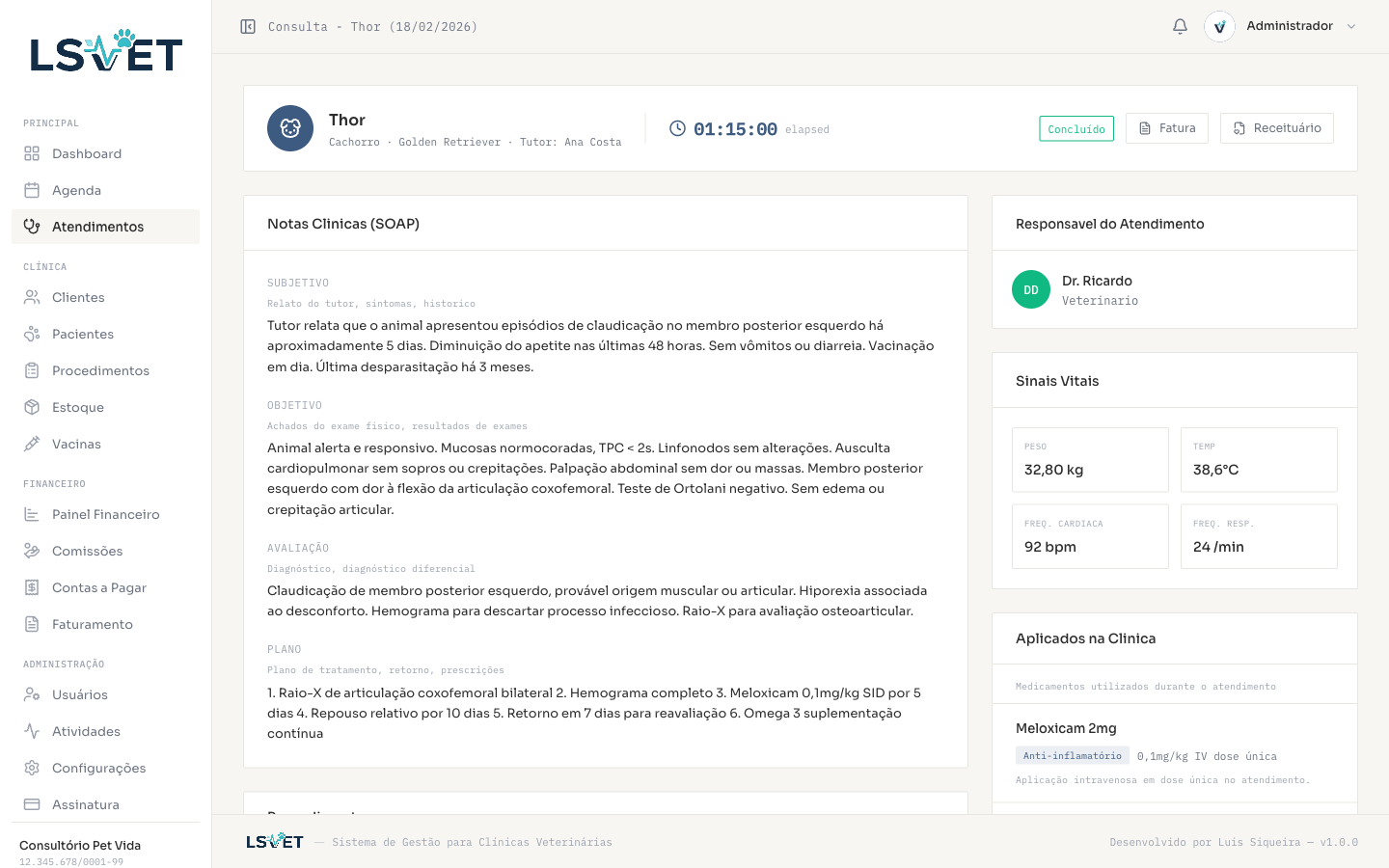 Prontuário Eletrônico LSVet